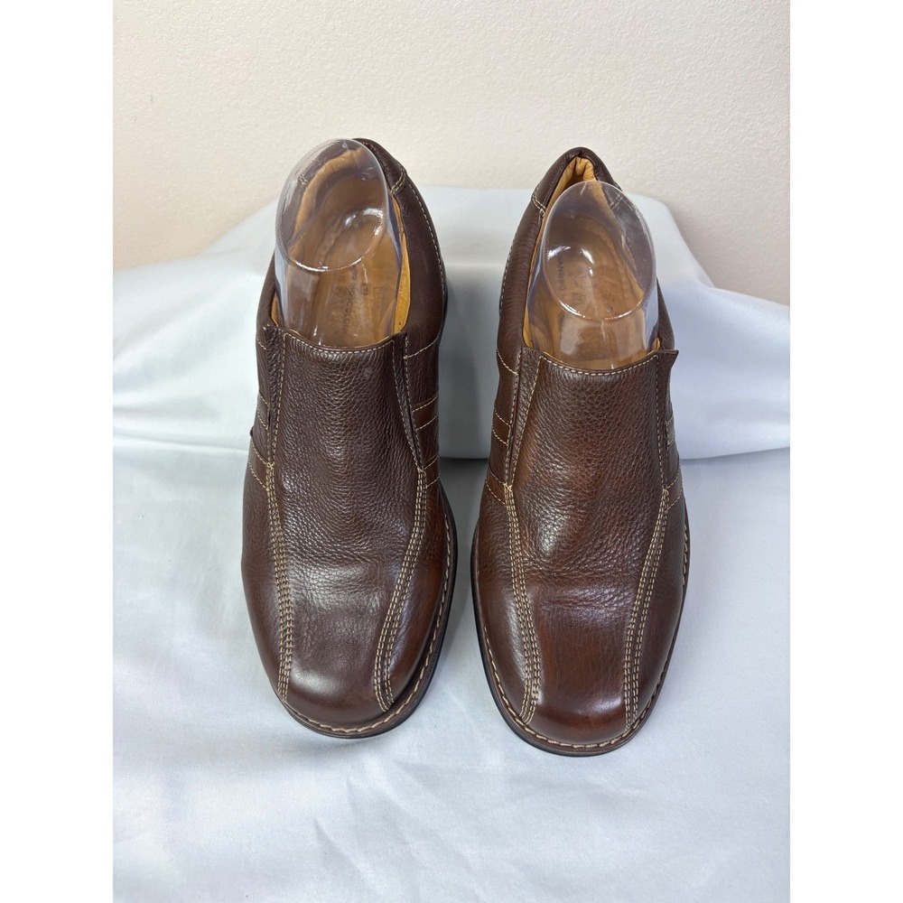 Sandro Moscoloni Brown Leather Slip On Comfort Loafers Dress Shoes Size 9 Office - Picture 3 of 7